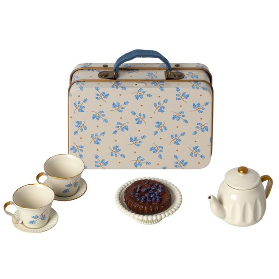 Maileg Koffer 'Afternoon Treat' Blauw