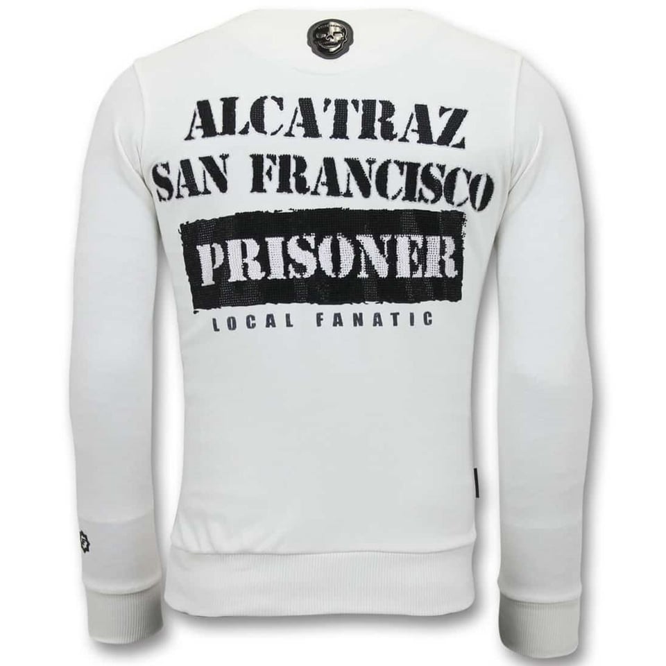 Exclusieve Sweater Heren - Alcatraz Prisoner - Wit