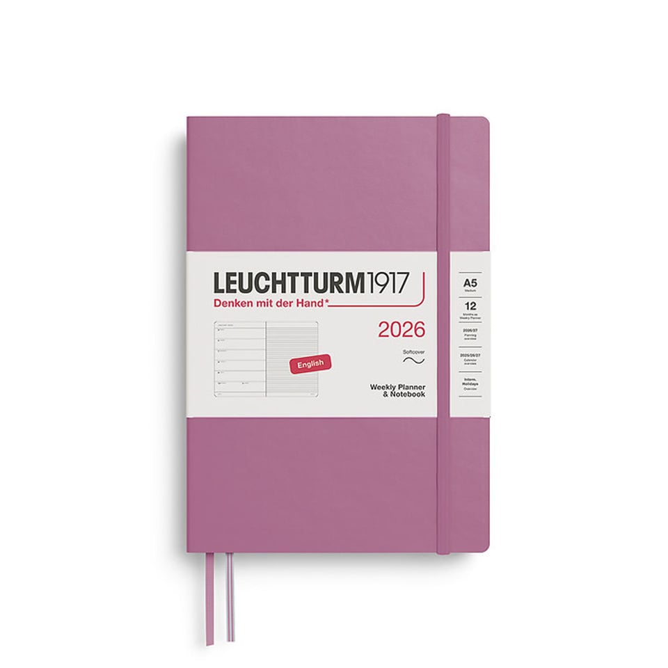 2026 Weekly Planner & Notebook 12 Months Medium A5