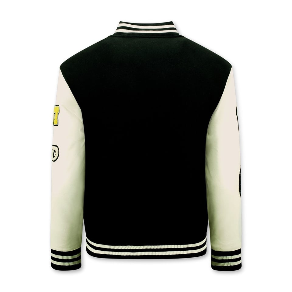 Vintage Varsity Baseball Jacket Oversized Heren - 7086 - Zwart