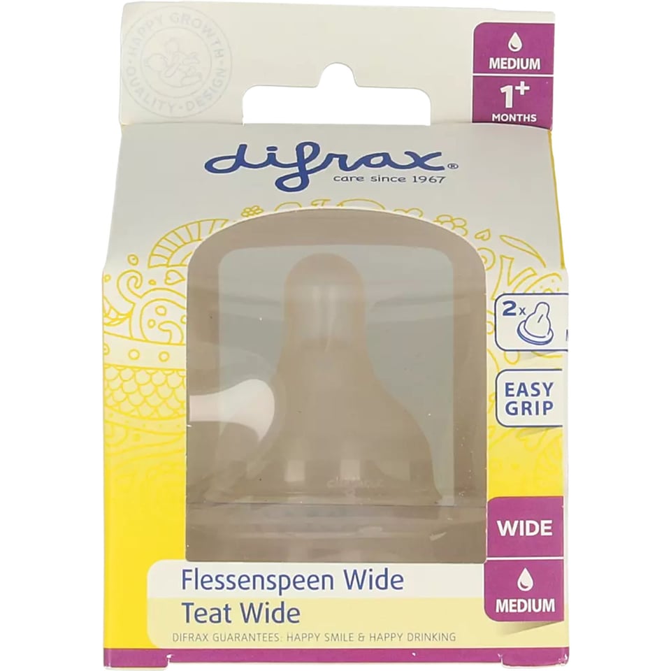 Difrax Flessenspenen Breed M Soft 2st 2