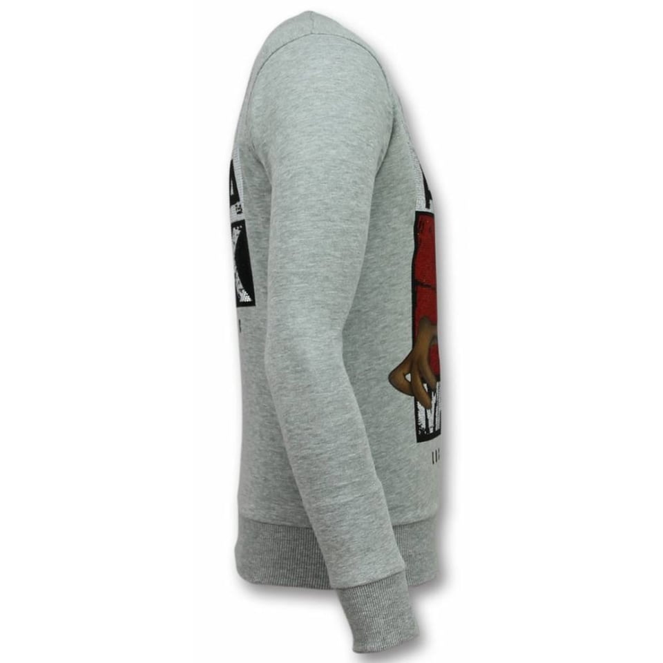 MFCKR Trui - Cartoon Sweater Heren - Truien Mannen - Grijs