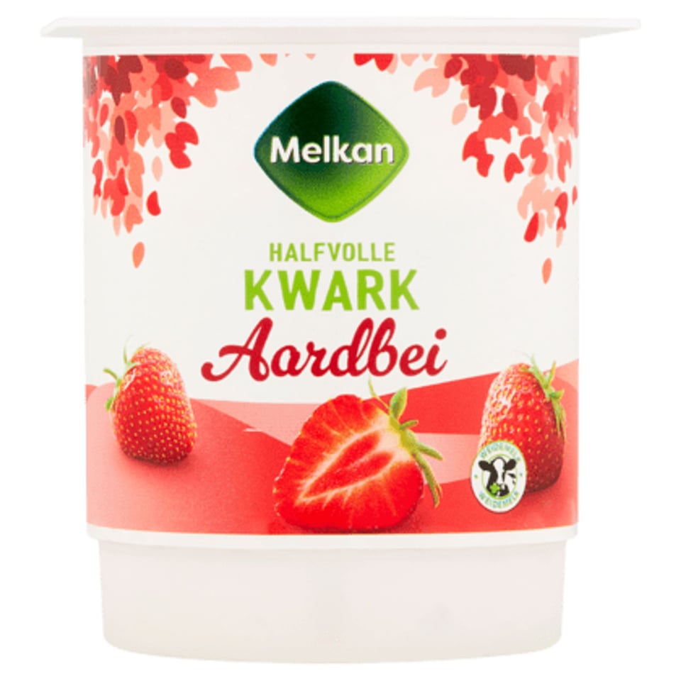 Melkan Halfvolle Kwark Aardbei