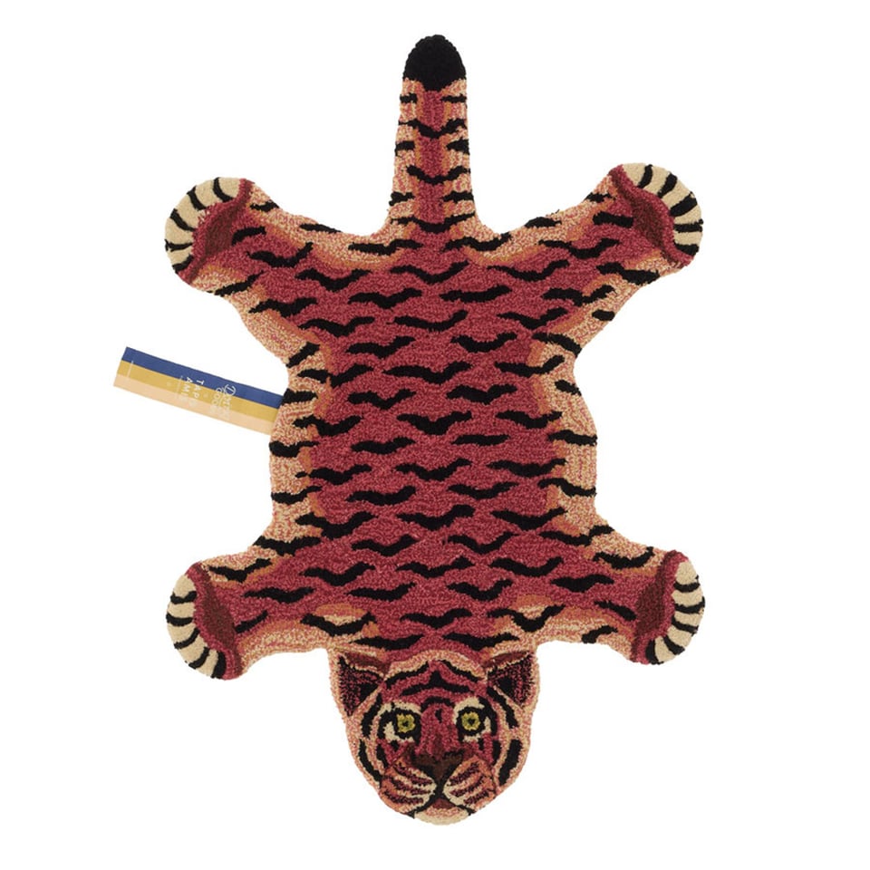 Vloerkleed Tula Tijger Wol S 62x92x2cm