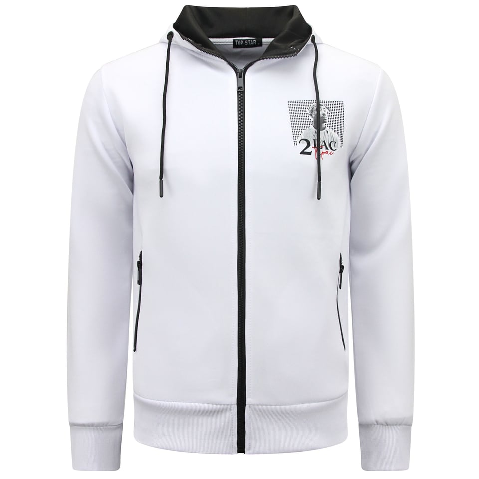 Joggingpakken Heren Tupac - Trainingspakken 2Pac- Huispakken - 10997 - Wit