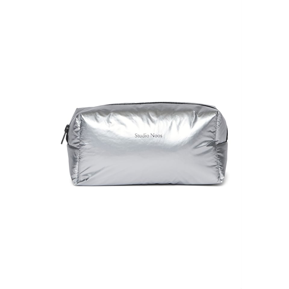Silver Puffy Pouch - Silver