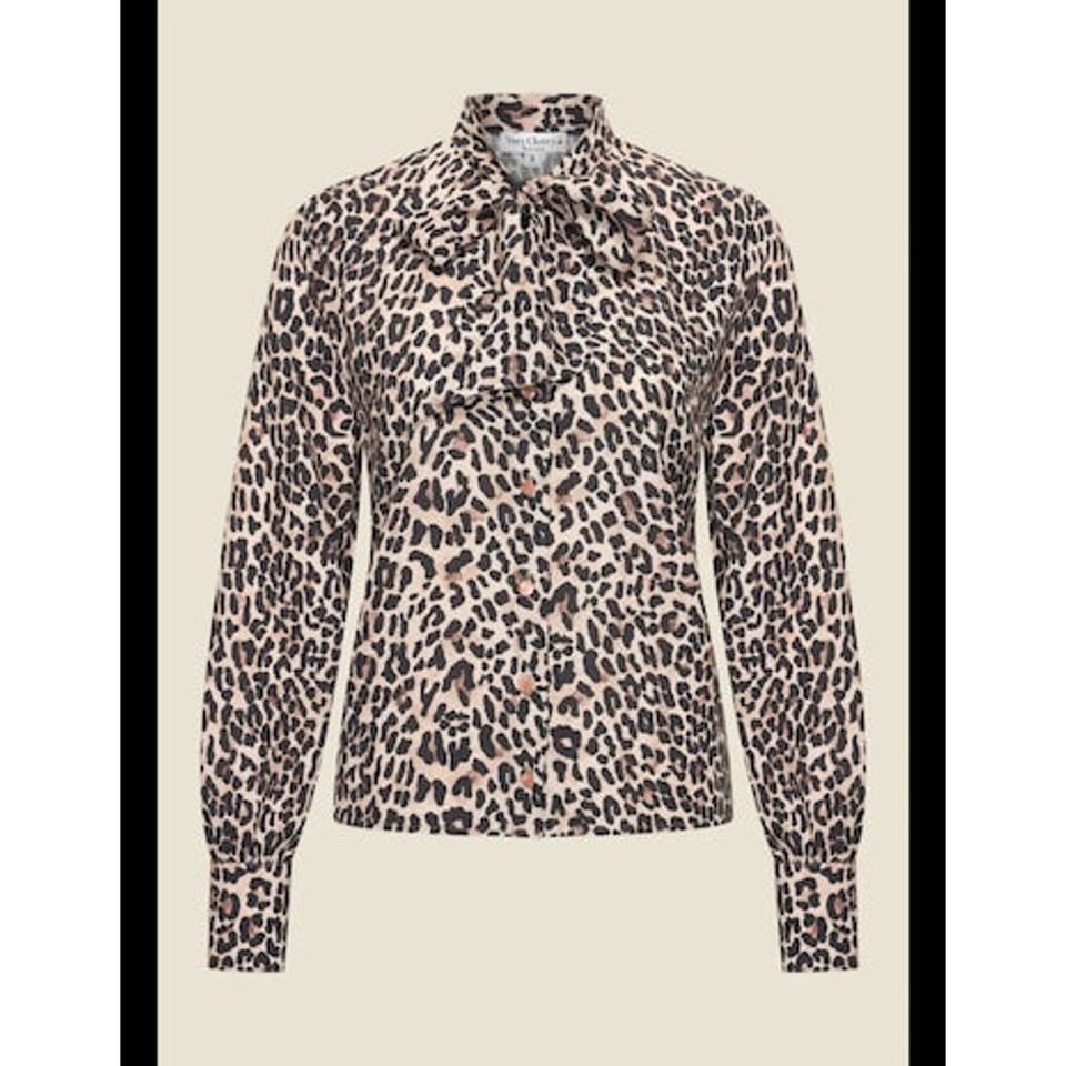 VERY CHERRY Ruffle Blouse Classic Leopard
