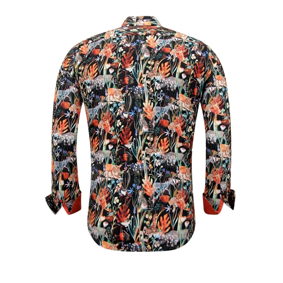Dierenprint Overhemd Heren - 3120 - Zwart