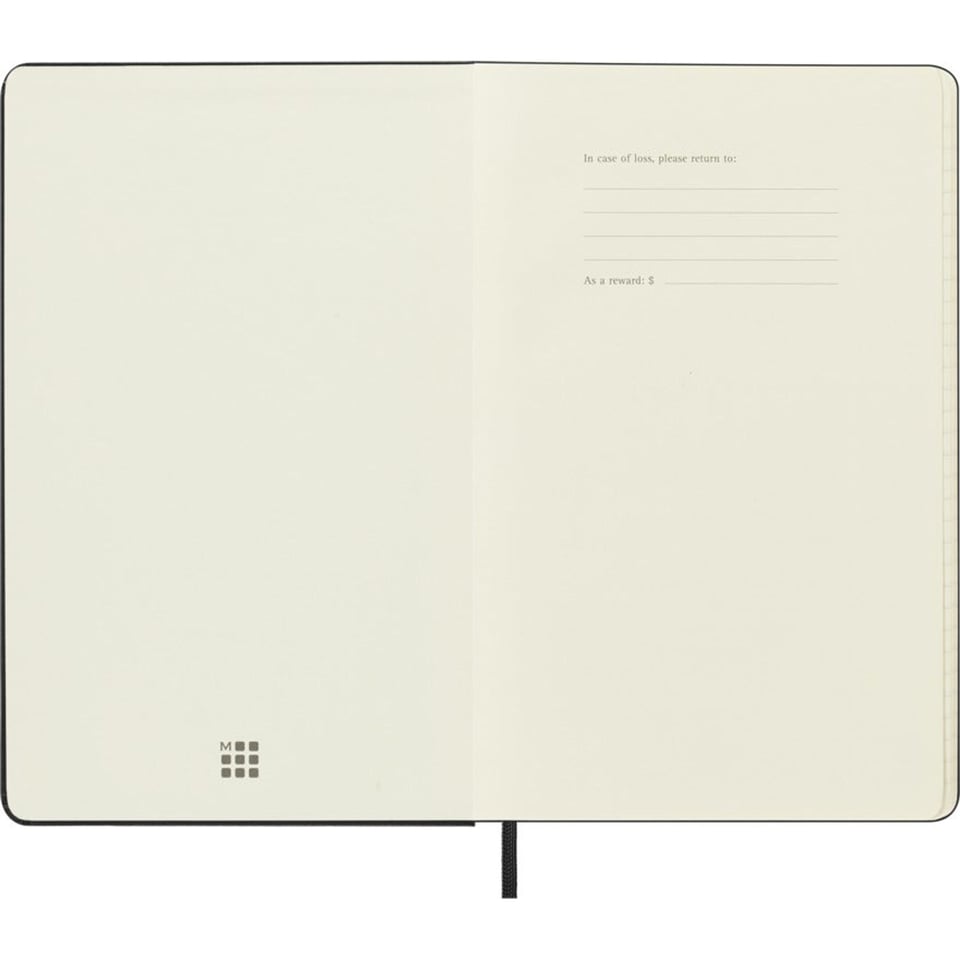 Moleskine 18 Months Diary Black Hardcover Large 2025-2026 - Black