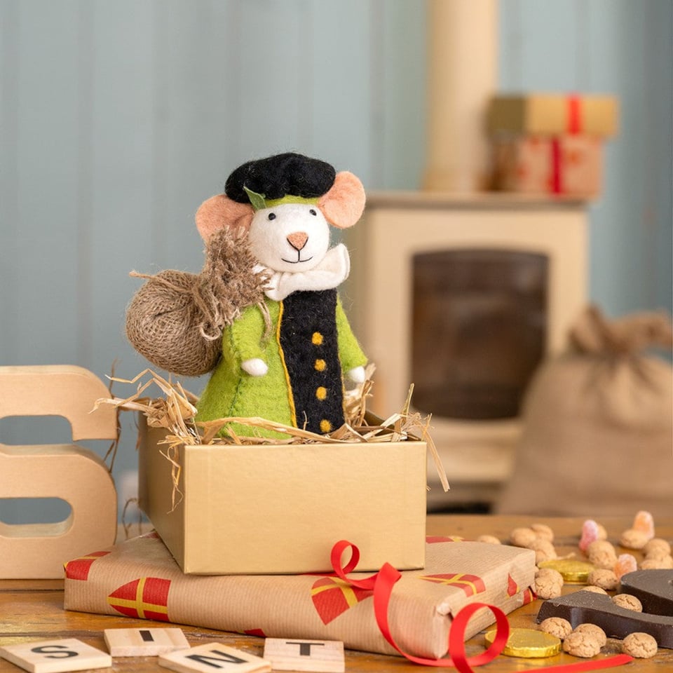 Decoratie Pietermuis groen