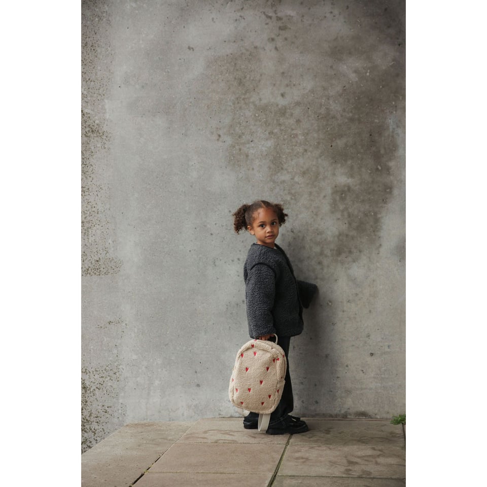 Teddy Hearts Mini Backpack  Ecru Hearts - Ecru Hearts / OS