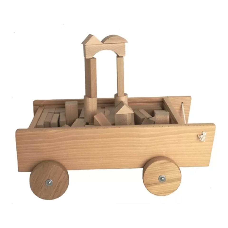 Egmont Toys Les Petits Houten Blokkenwagen 105 Blokken 41 X 21 X 14 Cm 1+