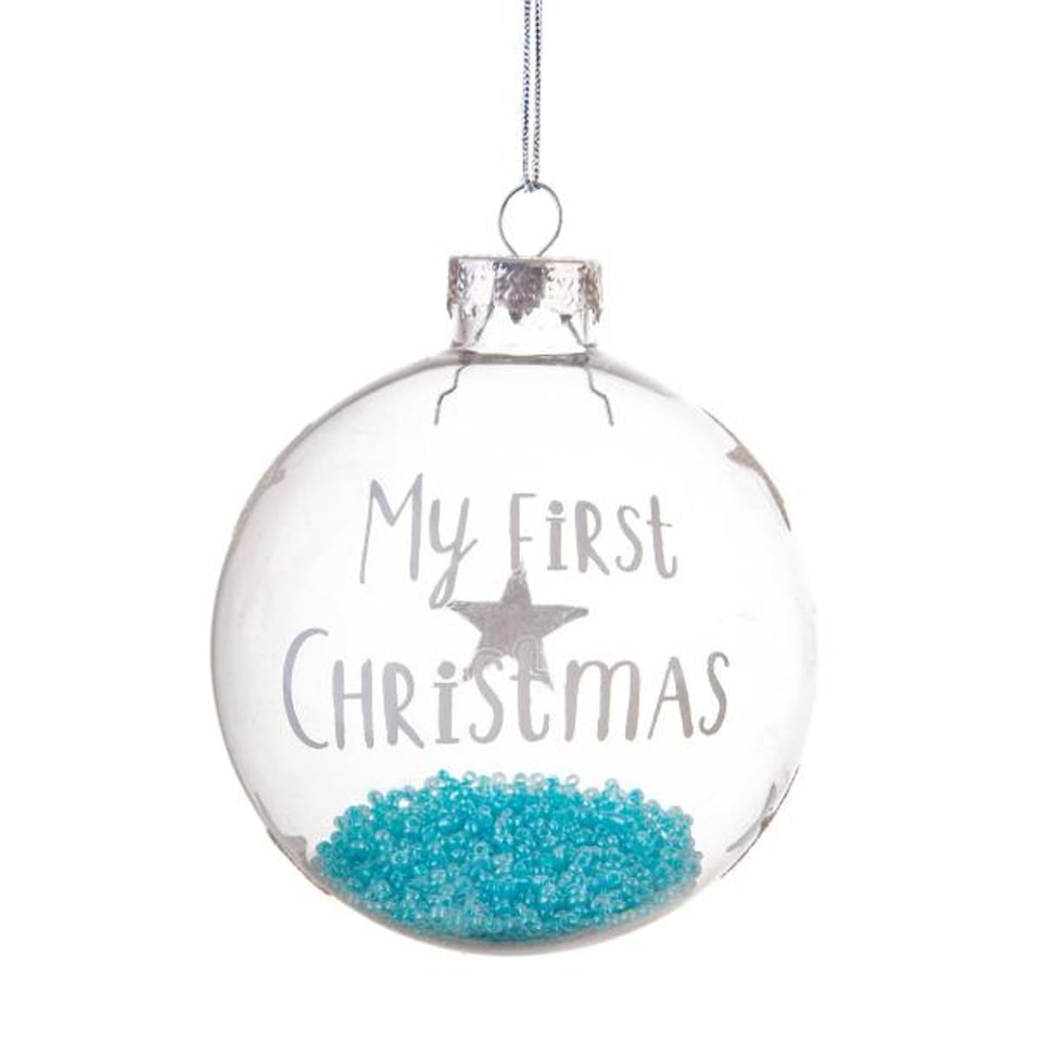 Kerstbal Baby Boy First Christmas