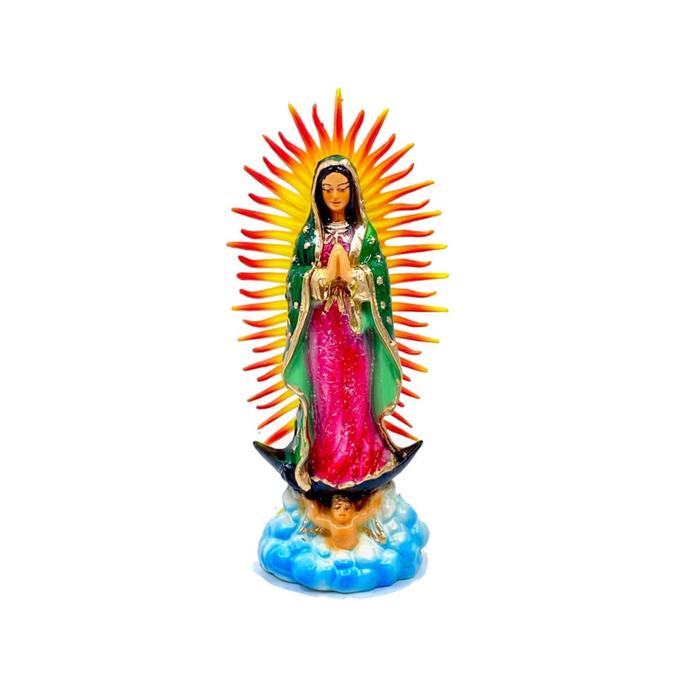 Beeldje Maria De Guadalupe Mexico 15cm in 4 Kleuren