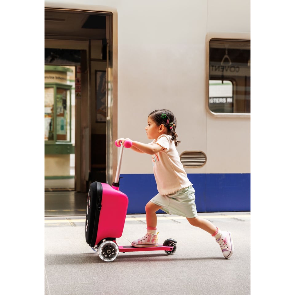 Micro Step Luggage Junior LED Patch & Play Roze