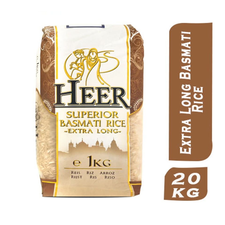 Heer Extra Long Basmati Rice 20 Kg