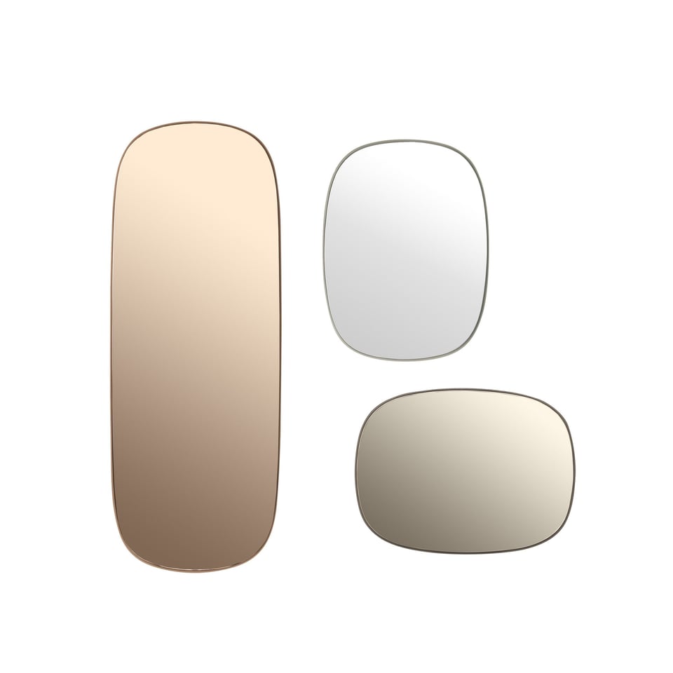 MUUTO Framed Spiegel Groot Grijs & Helder
