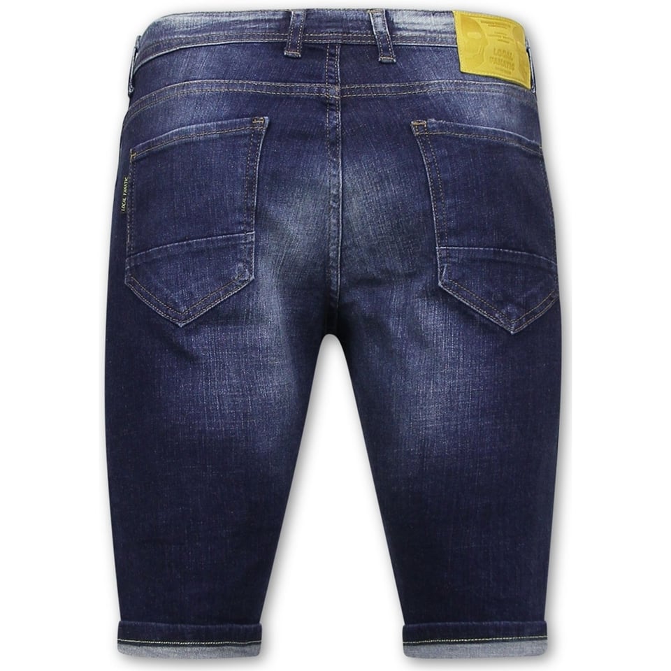 Jeans Short Heren Stretch - 1052 - Blauw