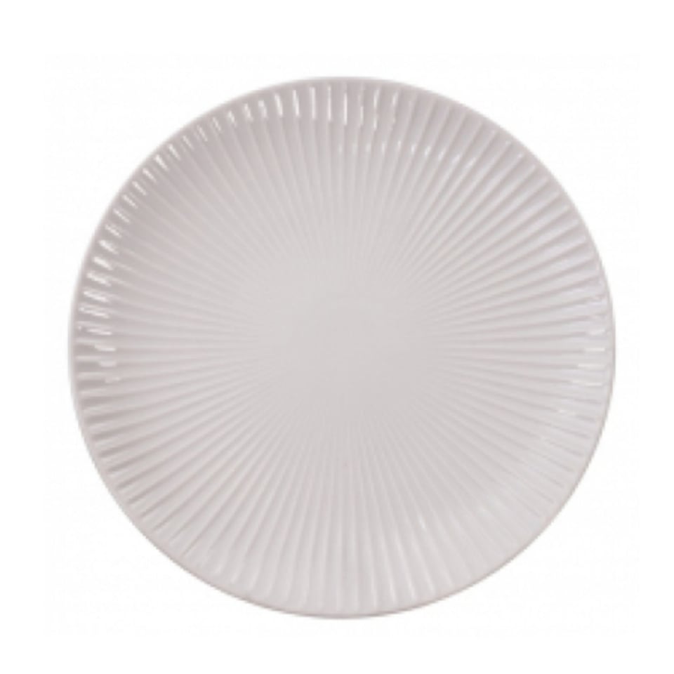 TonoTamaki Plate 28.5x2.6cm Line White 16744 3/18