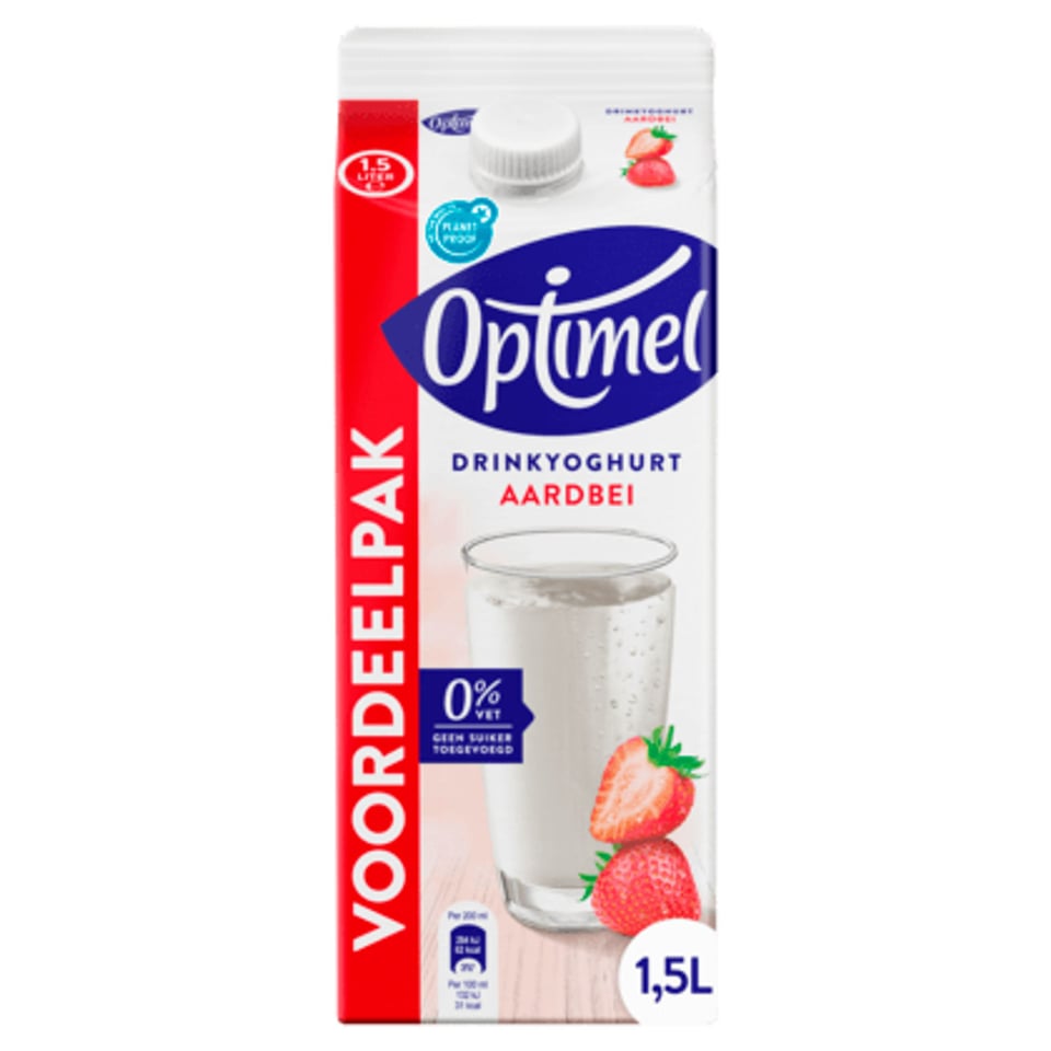 Optimel Drink Aardbei 0% Vet