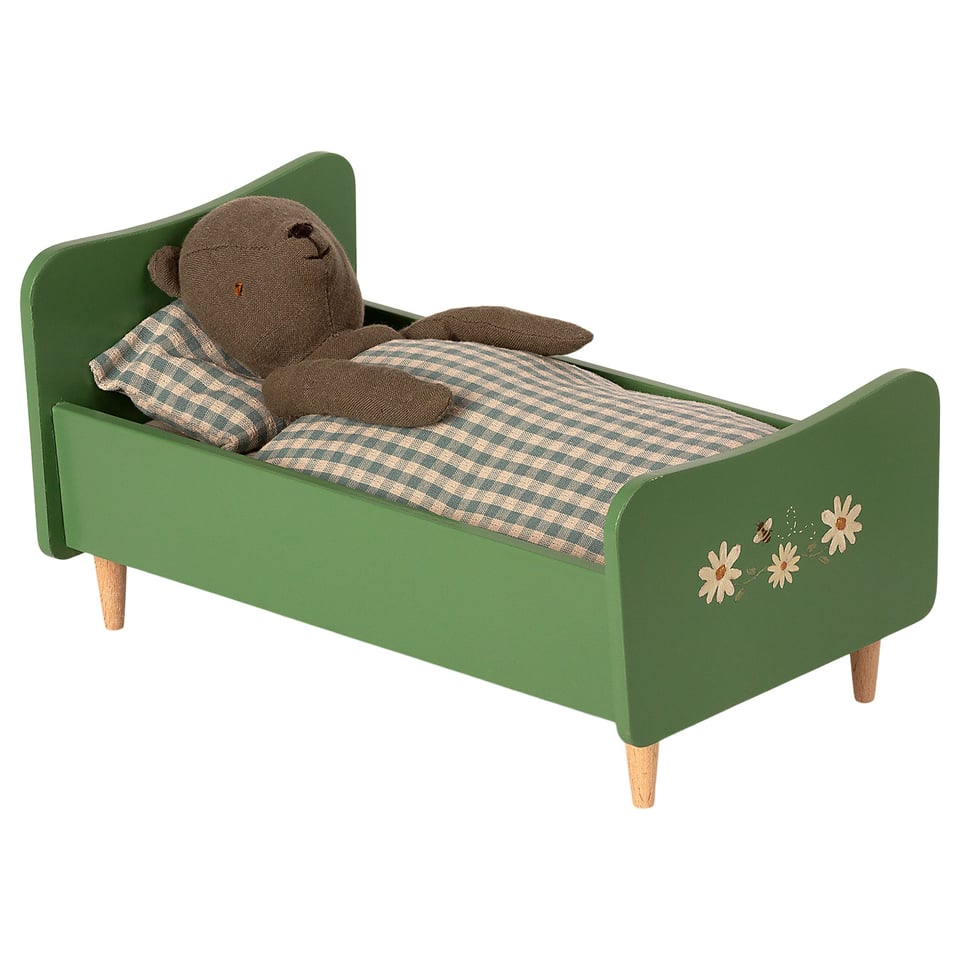 Maileg Wooden Bed, Teddy Dad - Dusty