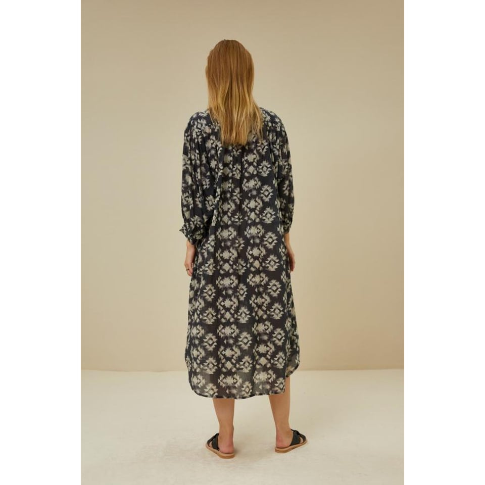 By-Bar Lucy Madras Dress Black Print
