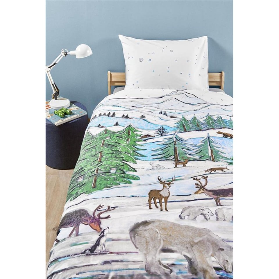 Dekbedovertrek Beddinghouse KIDS Snowscape Multi 140x200/220