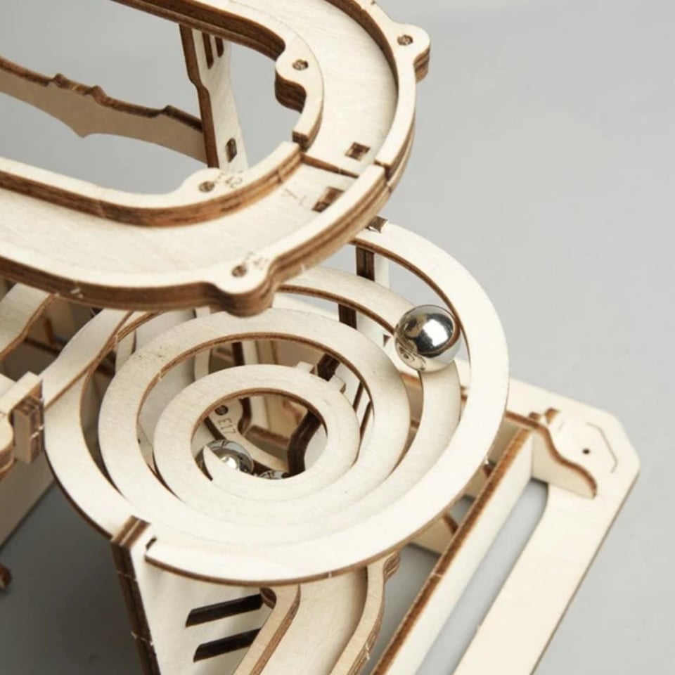 Marble Run waterwheel coaster Set Wooden 3D puzzle