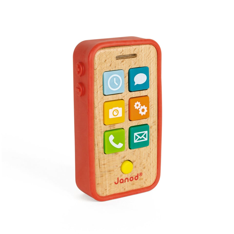 Janod Houten Telefoon Met Geluid 14 Cm 1+