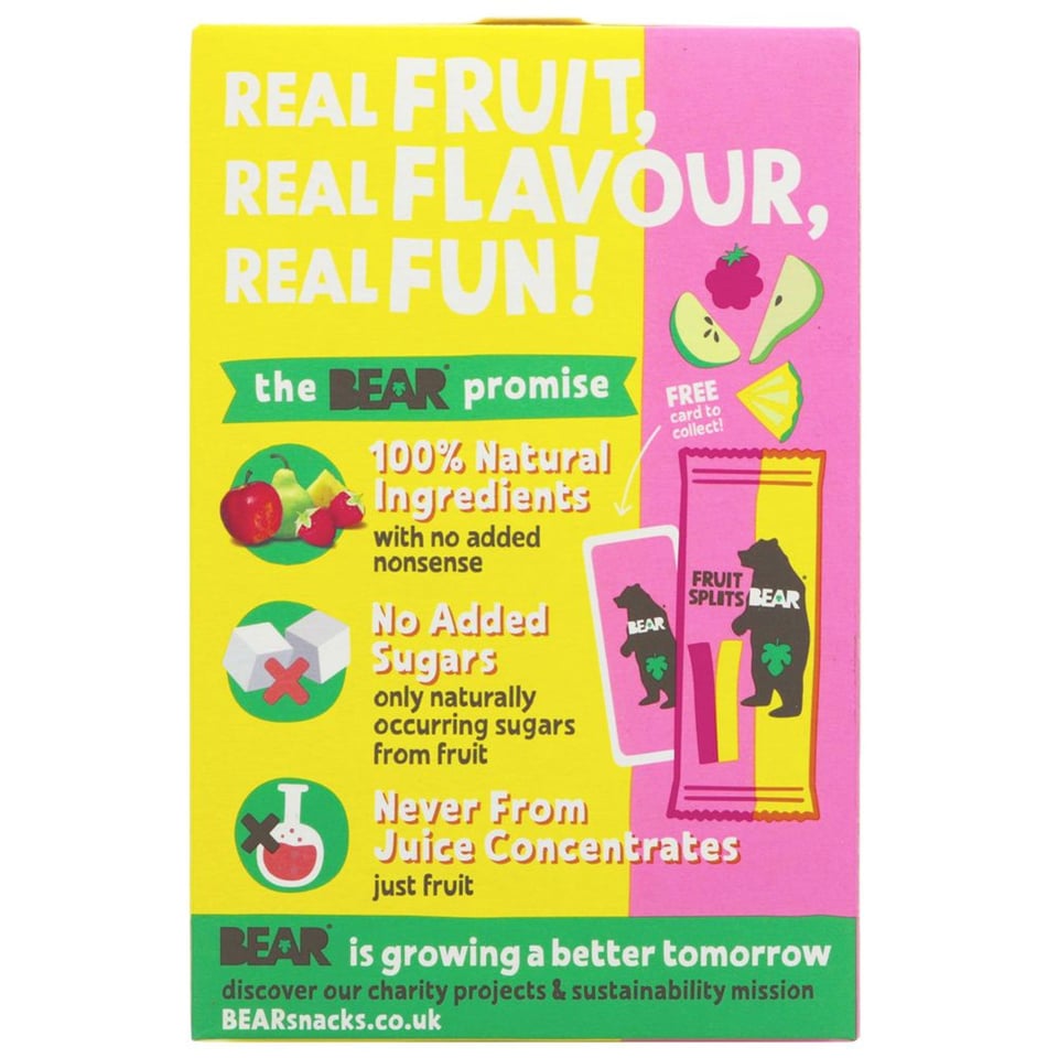 Bear Splits Pineapple & Raspberry 100g