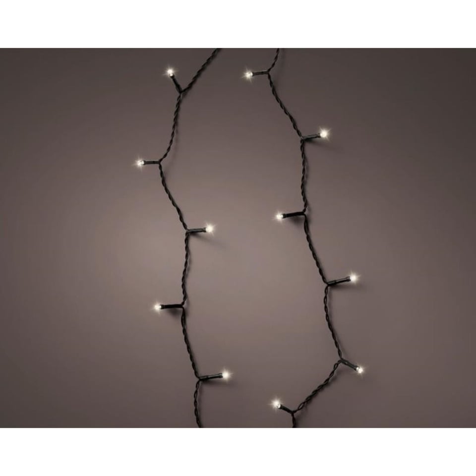 Kerstboomlampjes Op Batterijen 1,7 Meter 24 Led Twinkle Effect Warm Wit Zwart Snoer