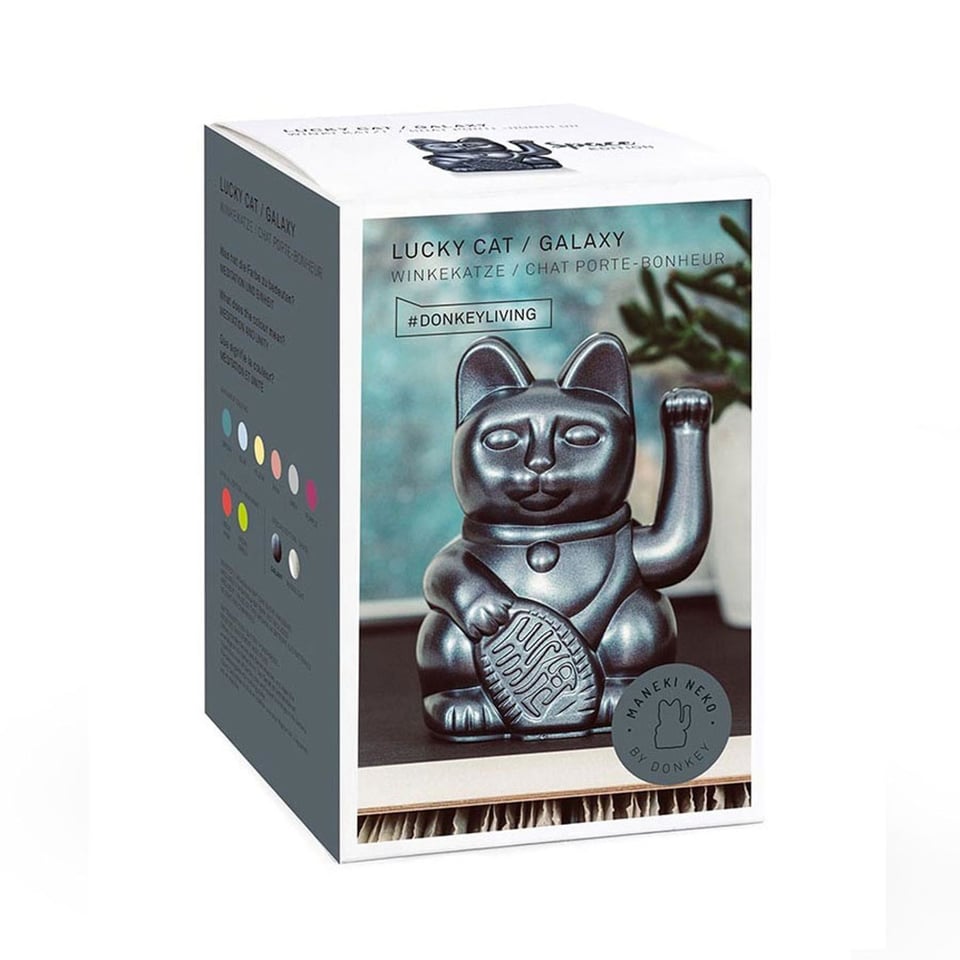 Lucky Cat Galaxy Dark Grey 10x15cm