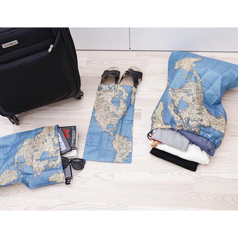 World Map Laundry Bag - World Map