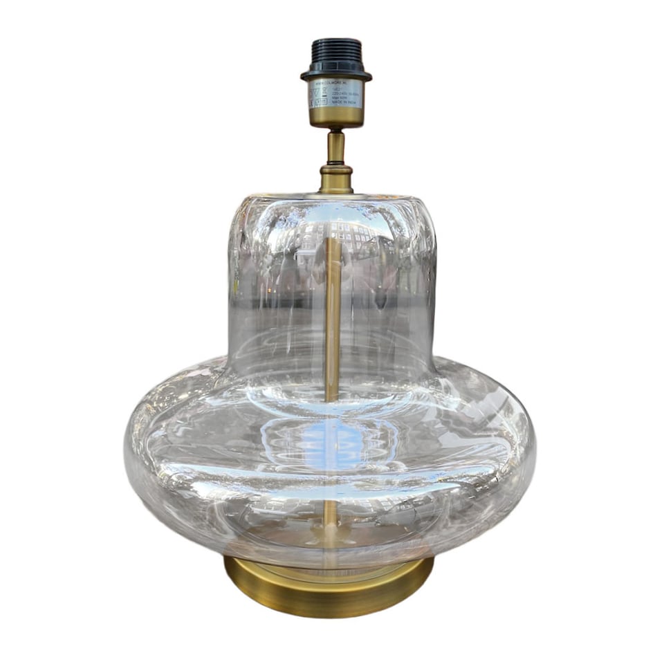 Tafel Lamp Voet Amine Amber Transparant Glas 35x44cm