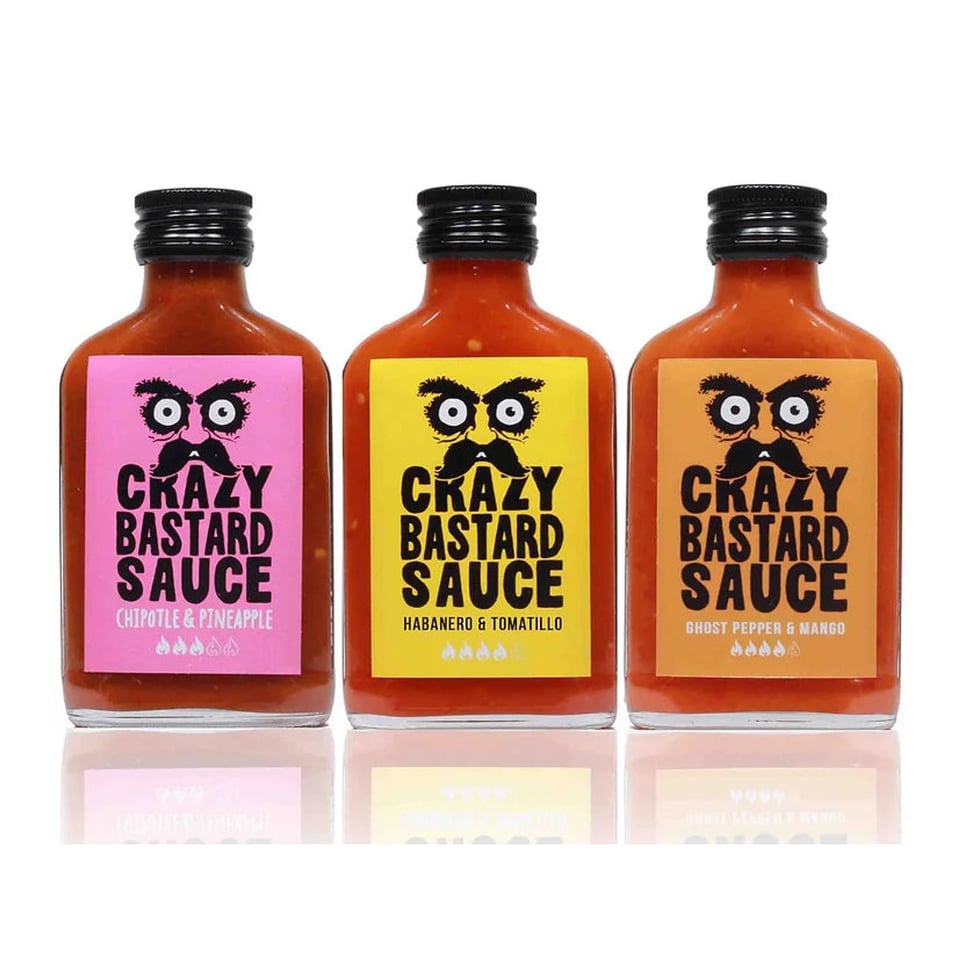 3 Hot Sauce Set BEST SELLERS - Crazy Bastard