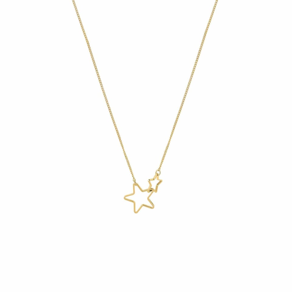 Rose Gold Plated Necklace with Double Star