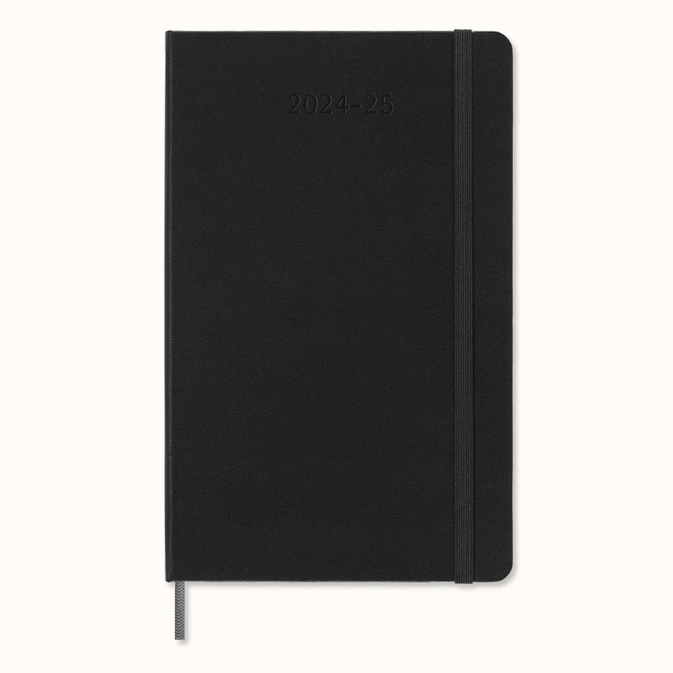 Moleskine 18 Months Diary Black Hardcover Large 2025-2026 - Black