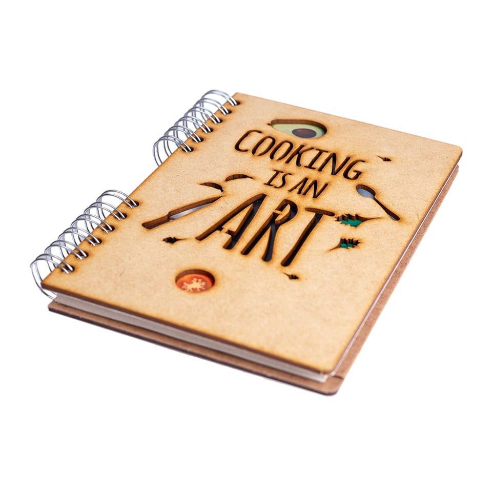 Sustainable journal - Recipebook - Recycled paper - Cooking is an Art