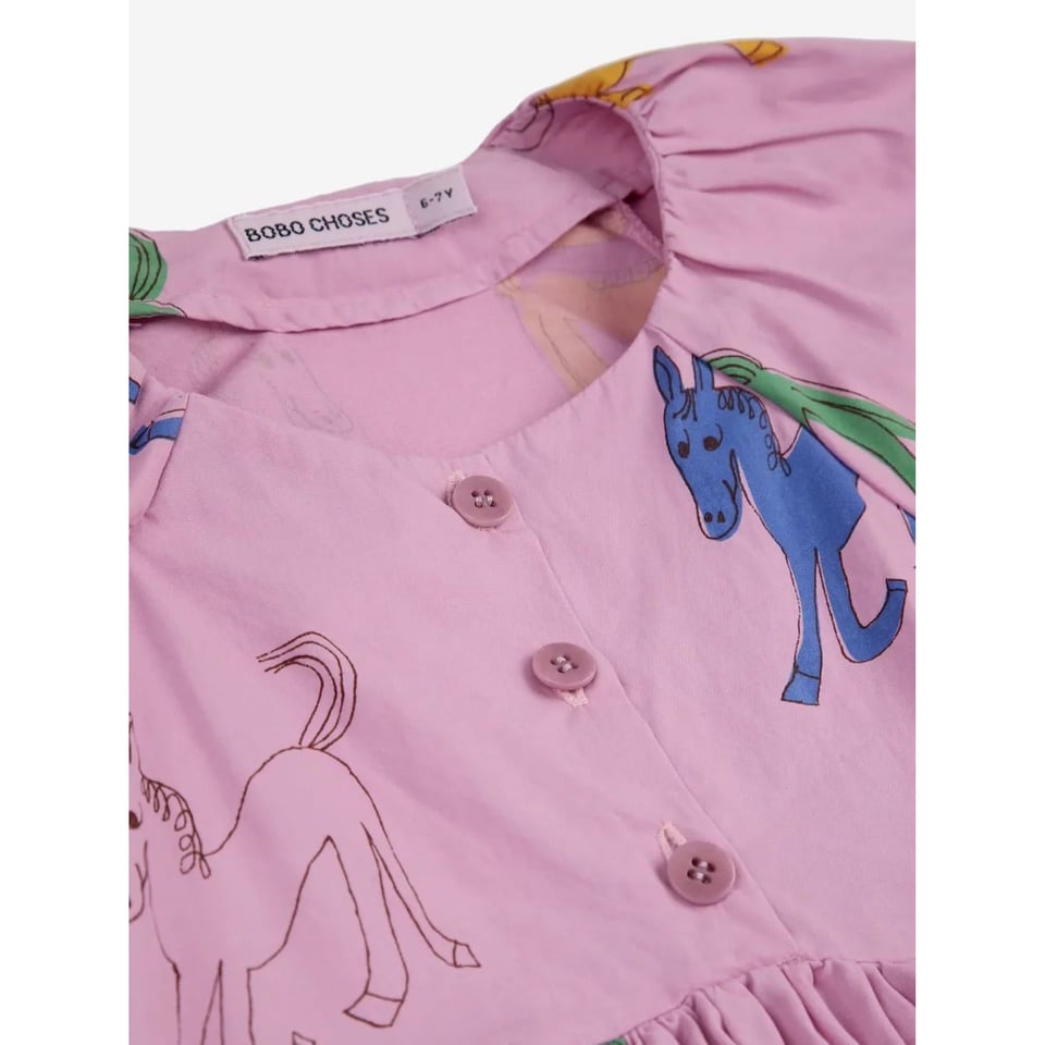 Bobo Choses Wonder Horse All Over Woven Dress