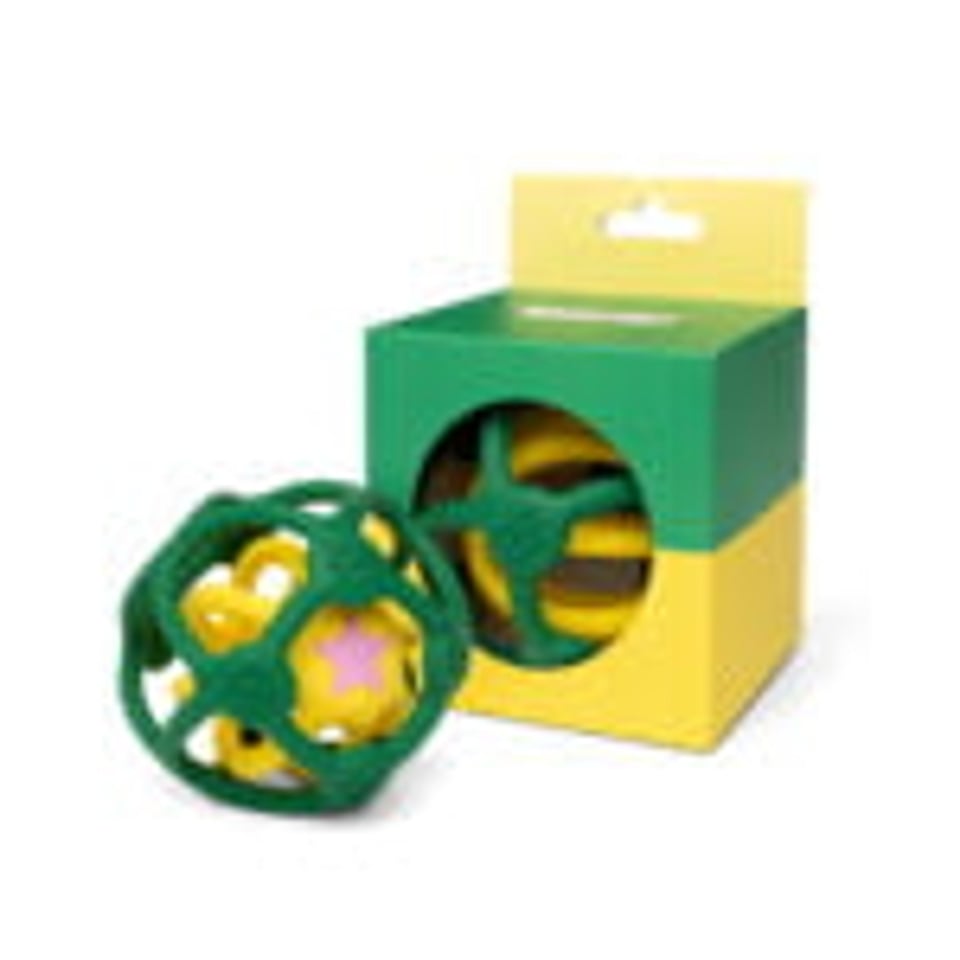 Little L Soft Toys Teether Groen Geel