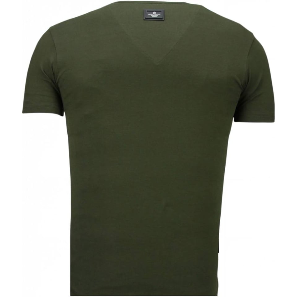 Basic Exclusieve V Neck - T-Shirt - Groen