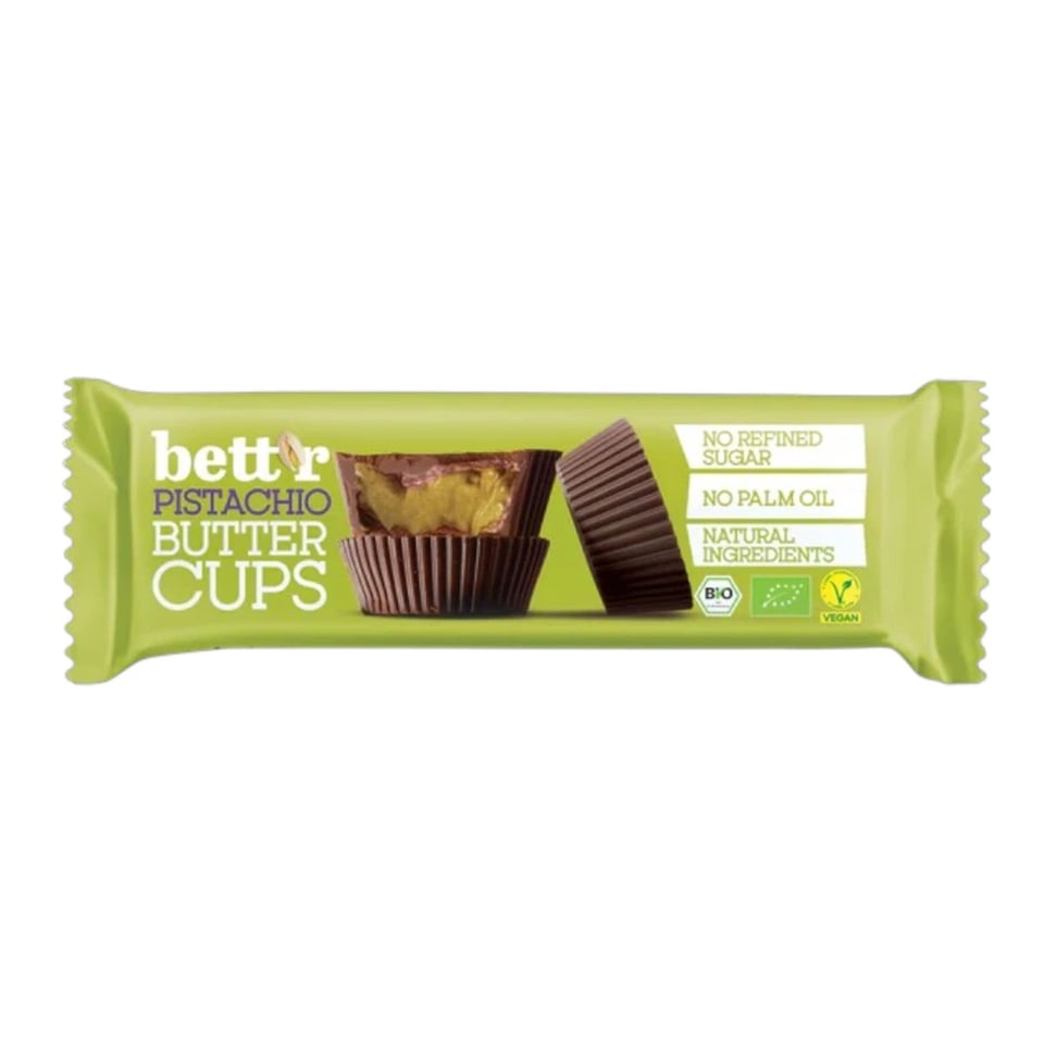 Bett'r Chocoladecups Pistache 39g