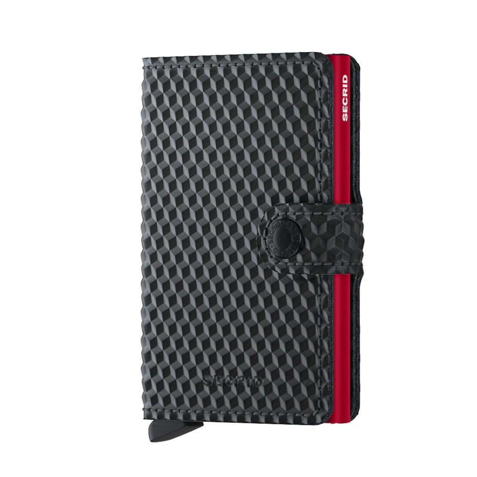 Secrid Miniwallet cubic black - red