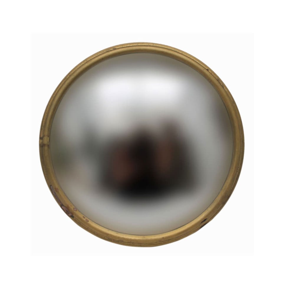 Spiegeltje Rond Bol Convex Antiek Goud 20cm