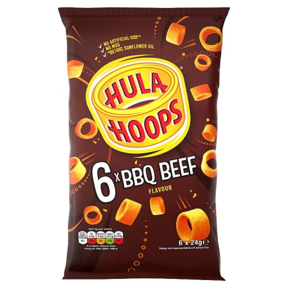 Hula Hoops Bbq Beef 6 Pack