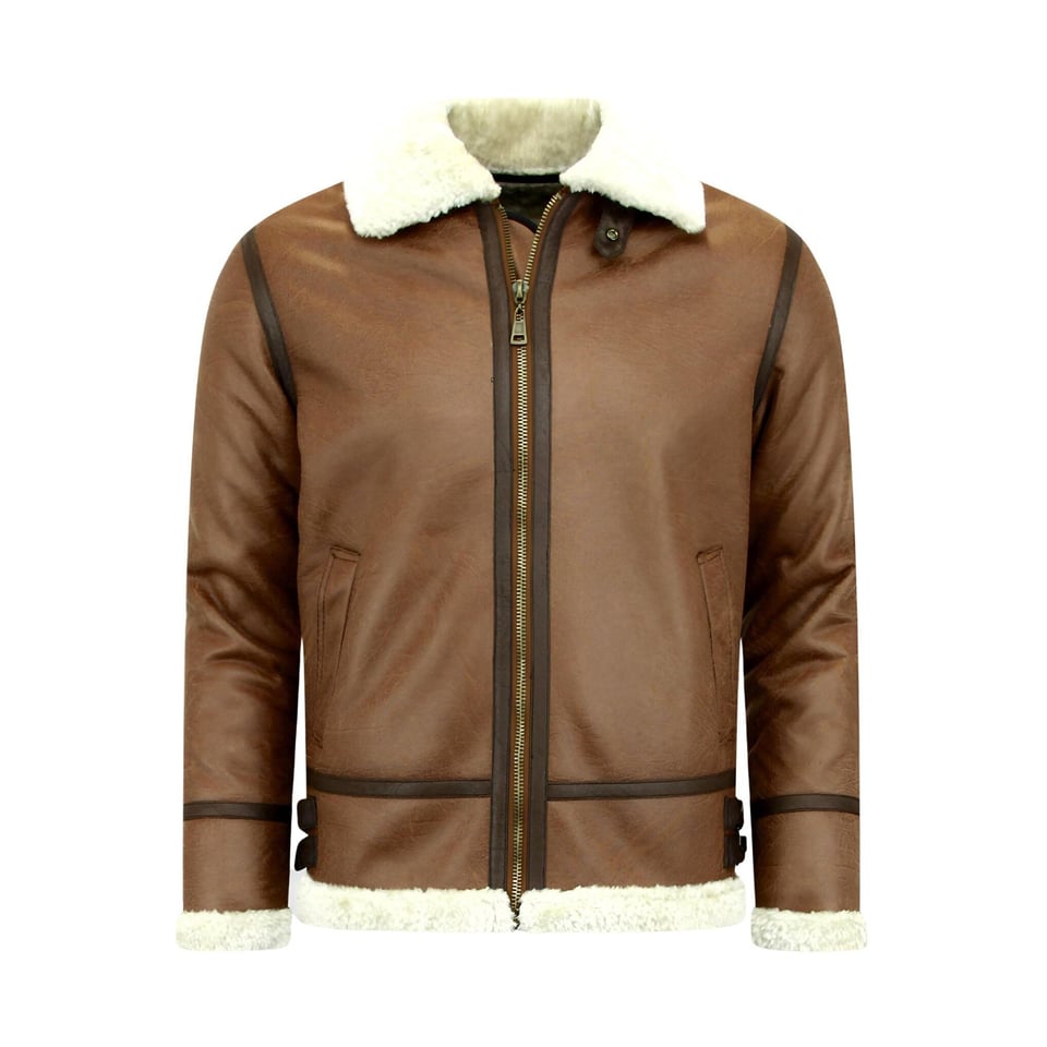 Lammy Coat - Shearling Jacket - Bruin