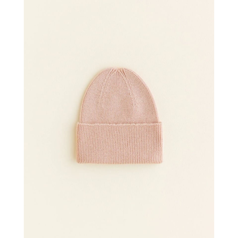 Hvid Beanie Fonzie Newborn Apricot