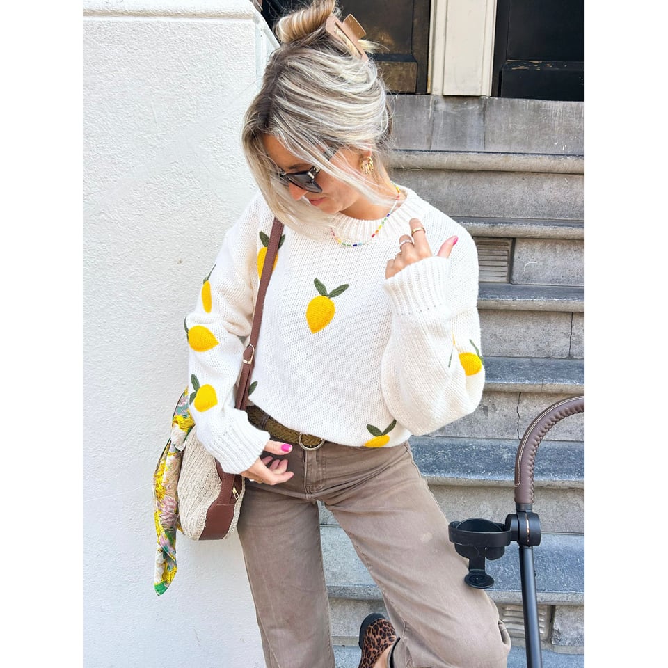 New Lemon Summer knit - White