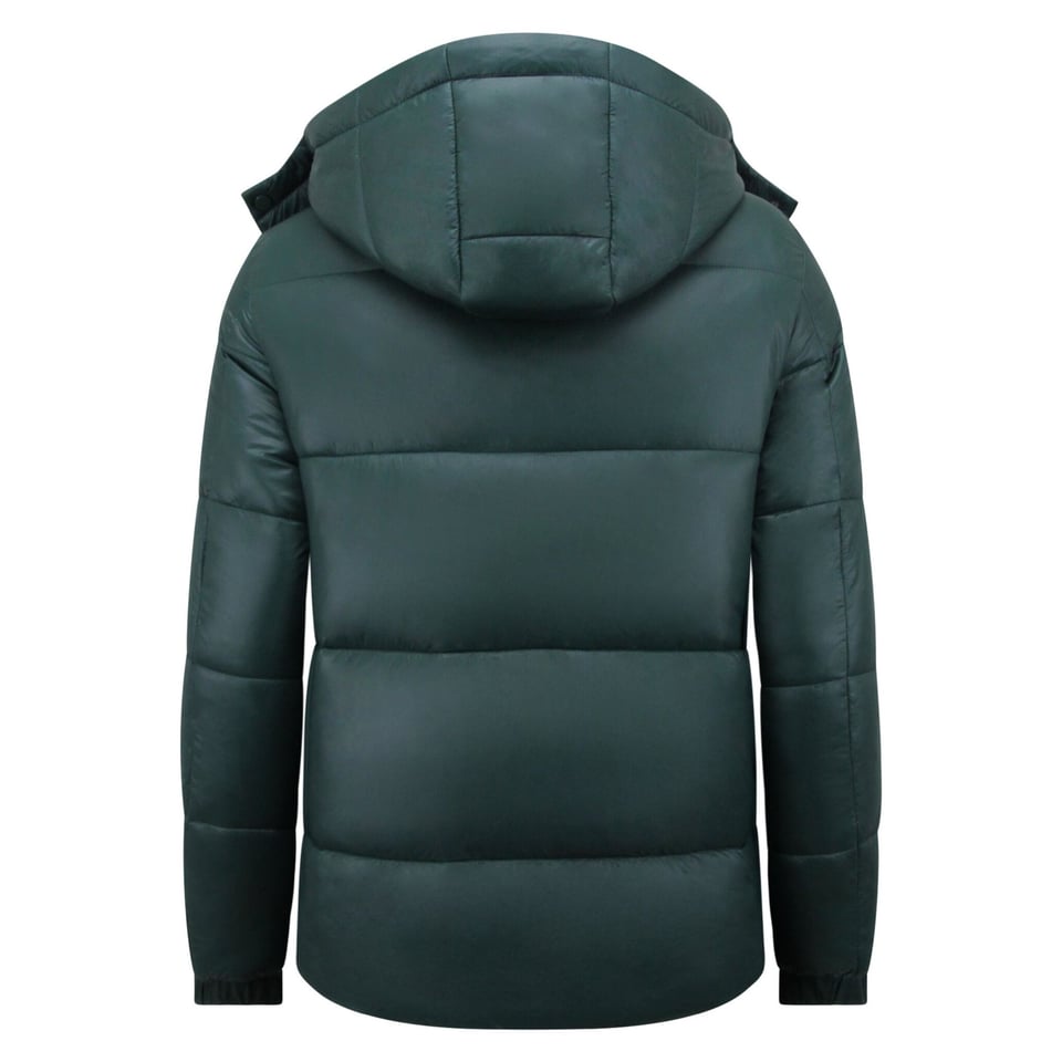 Pufferjas - Jassen Heren Winter Capuchon - 8055 - Groen