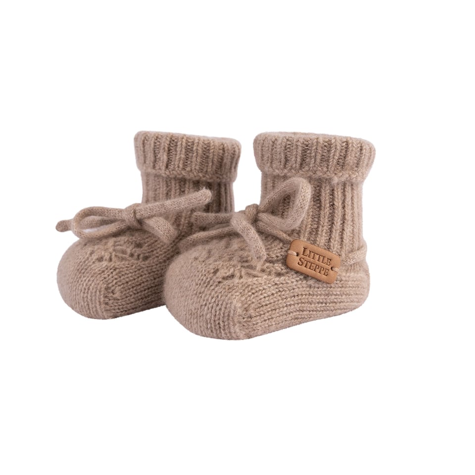 Little Steppe Baby Cashmere Booties Sand